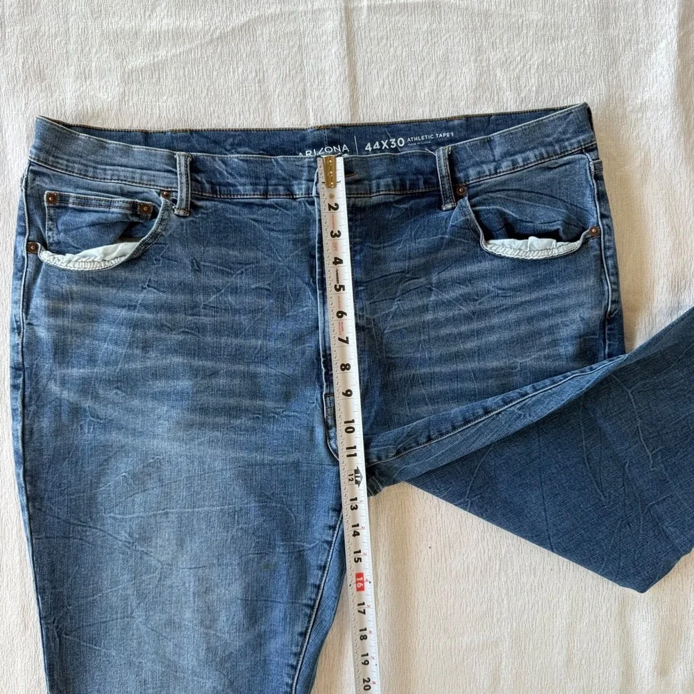 Arizona Athletic Taper Jeans Medium Wash Stretch Mens Size 44x30